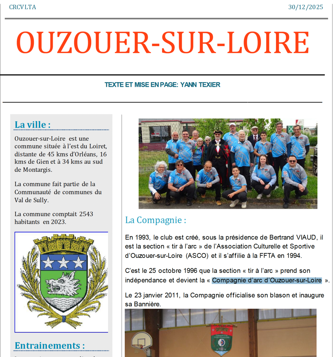 Nos clubs, leur vie et leurs projets