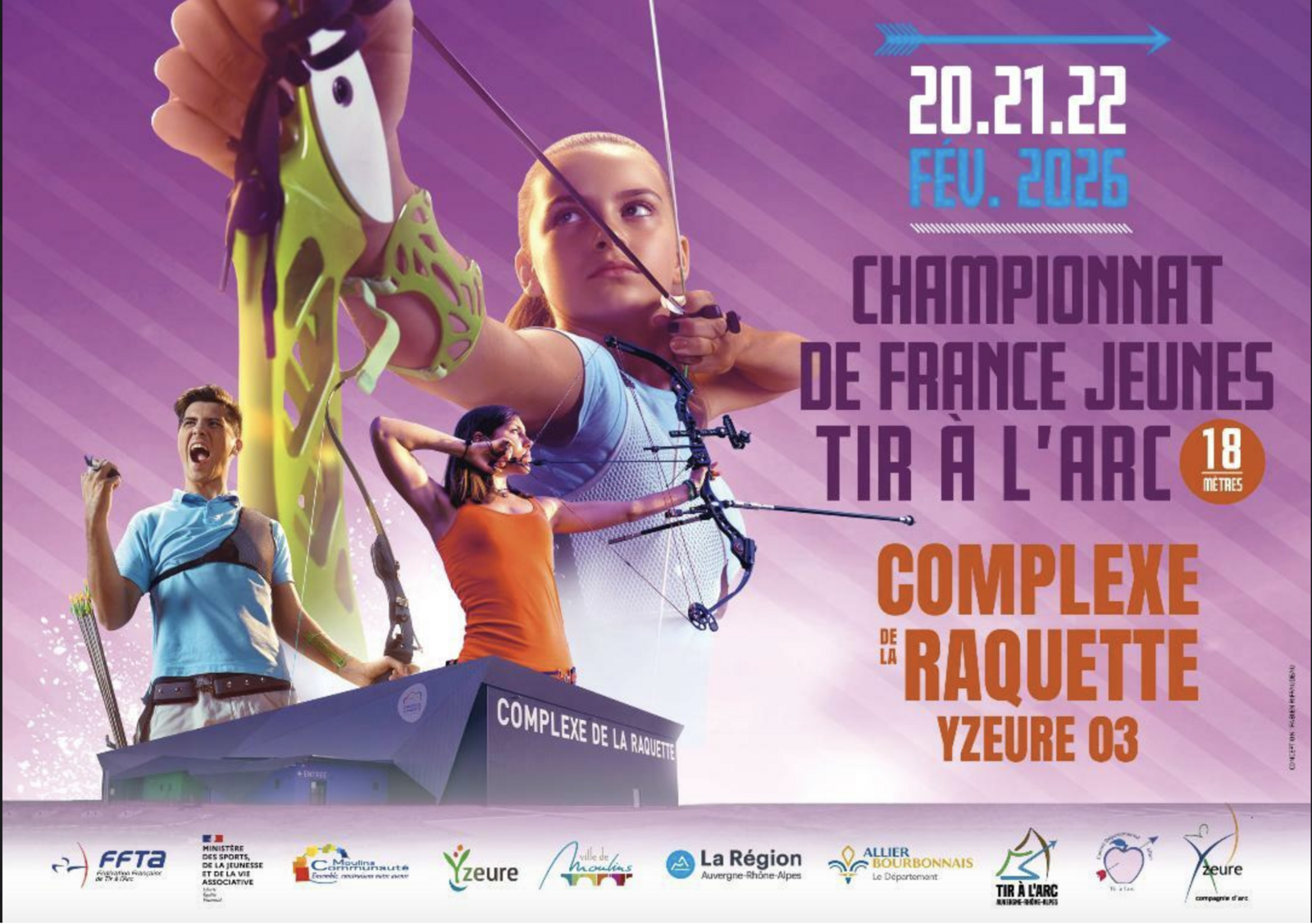 CHAMPIONNAT DE FRANCE JEUNE à YZEURE Du 20 au 22 février 2026