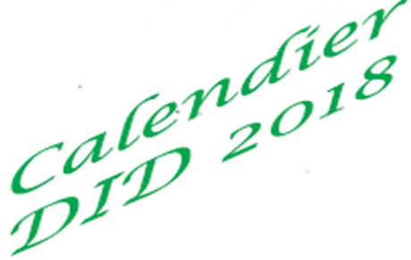 Calendrier DID 2018