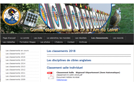 Classements régionaux